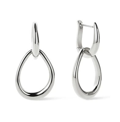 Ana Luisa Silver Drop Earrings - Sage Silver