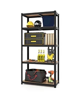 Costway 5 Tier Adjustable Garage Shelving Unit with 2000 lbs Max Load for Warehouse