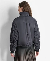 Dkny Women's Ruched Bomber Jacket