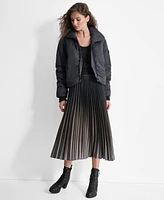 Dkny Women's Ruched Bomber Jacket