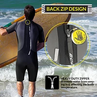 Body Glove Pro3 Men Shorty Wetsuit 2/1mm Back Zip Short Sleeve Spring Wet Suit