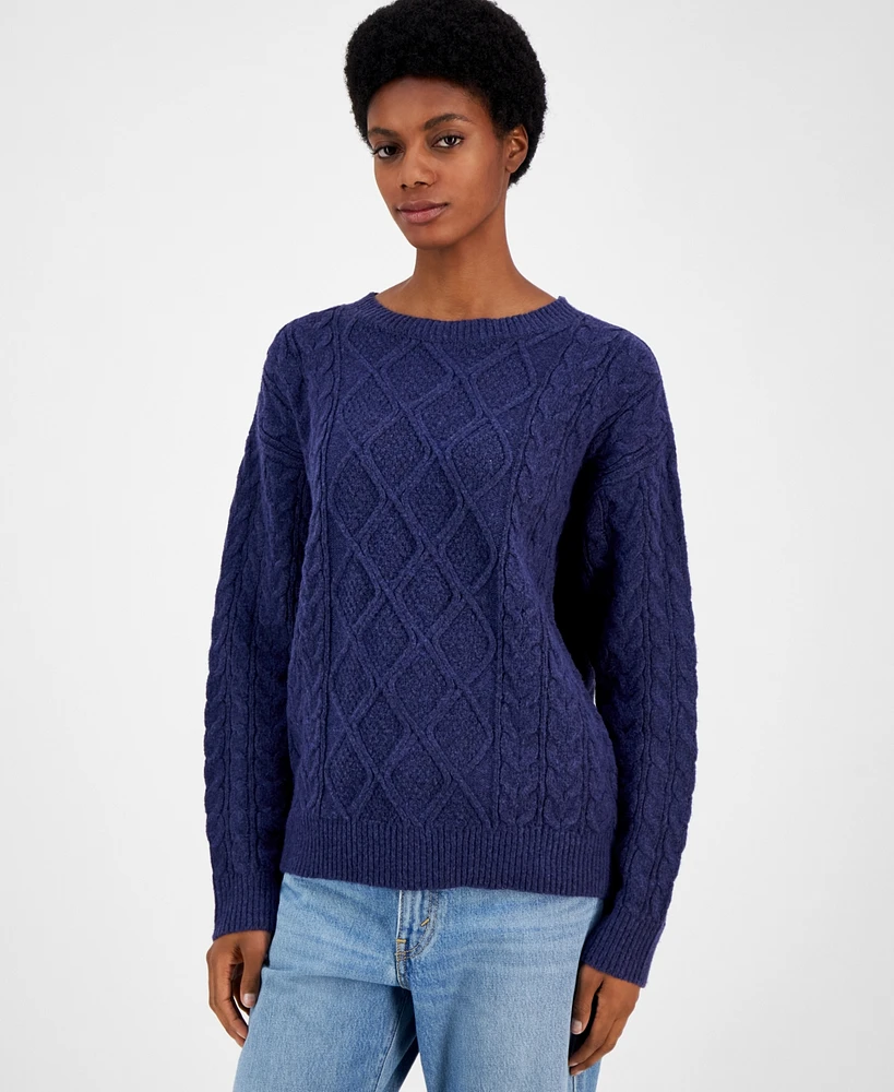 Ultra Flirt Juniors' Rory Chunky Cable-Knit Sweater