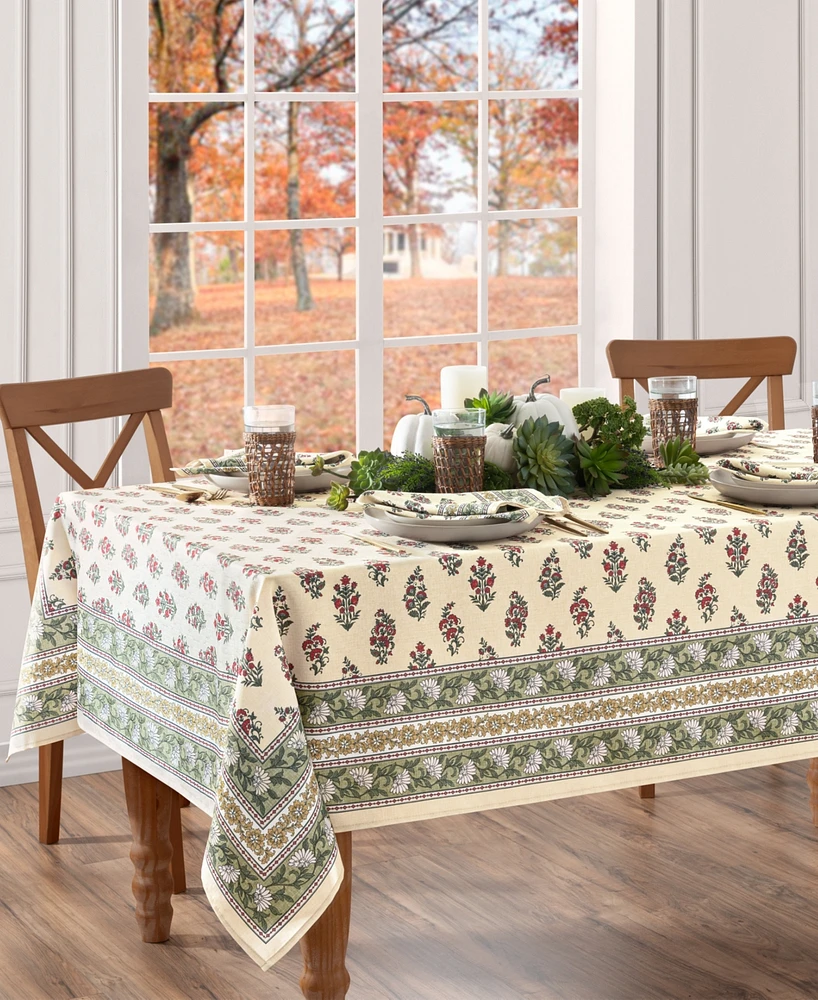 Elrene Nomad Harvest Block Print Rectangle Tablecloth, 60" x 120"