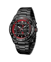 SE01071 Swan & Edgar Hand Assembled Caged Sports Automatic Black