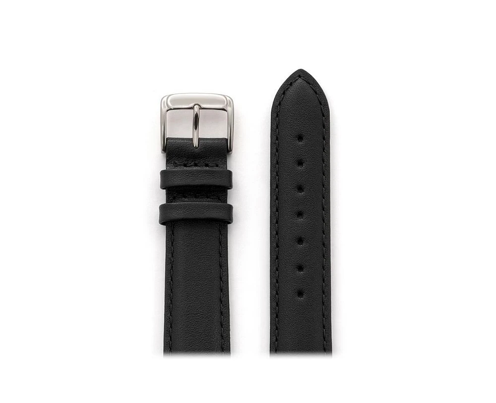 Speidel Men's Stitched Calfskin Leather Band in 17mm Black