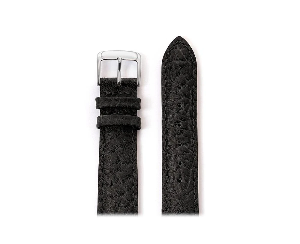 Speidel Men's Heavy Texture Buffalo Grain Watchband 22mm Black