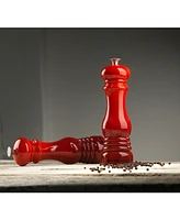 Le Creuset 8" Salt and Pepper Mill Set, Flame