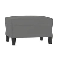 vidaXL Footstool Dark Gray 23.6"x19.7"x16.1" Microfiber Fabric