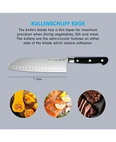 Messermeister Meridian Elite Kullenschliff Santoku Knife, 7"