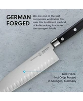 Messermeister Meridian Elite Kullenschliff Santoku Knife, 7"