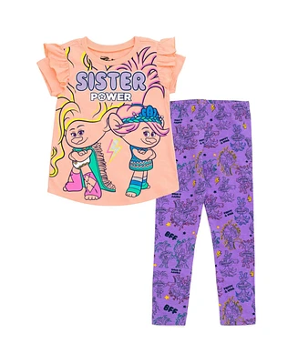 Dreamworks Toddler Girls Trolls Poppy Viva Tunic T-Shirt and Leggings Outfit Set