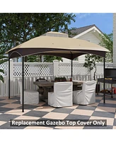 Outsunny Gazebo Canopy Replacement for 10' x 12' Patio Gazebo, Dark Blue