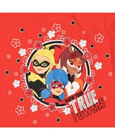 Miraculous Girls Rena Rouge Cat Noir Ladybug 2 Pack T-Shirts to