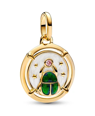 Pandora 14K Gold-Plated Scarab Beetle Medallion Charm