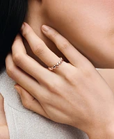 Pandora 14k Rose Gold-plated Row of Hearts Ring