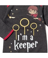 Harry Potter Baby Boys Hedwig Owl Long Sleeve Swaddle Sleeper Gowns Newborn