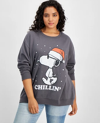 Love Tribe Trendy Plus Chillin' Snoopy Sweatshirt