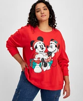 Disney Trendy Plus Mickey and Minnie Graphic Print Sweatshirt