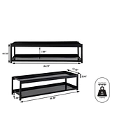 Jonathan Y Industrial Compact 10.75" 6-Pair 2-Tier Iron Shoe Rack, Two-Tone Brown