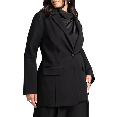 Eloquii Women's Plus The Ultimate Stretch Long Two Button Blazer