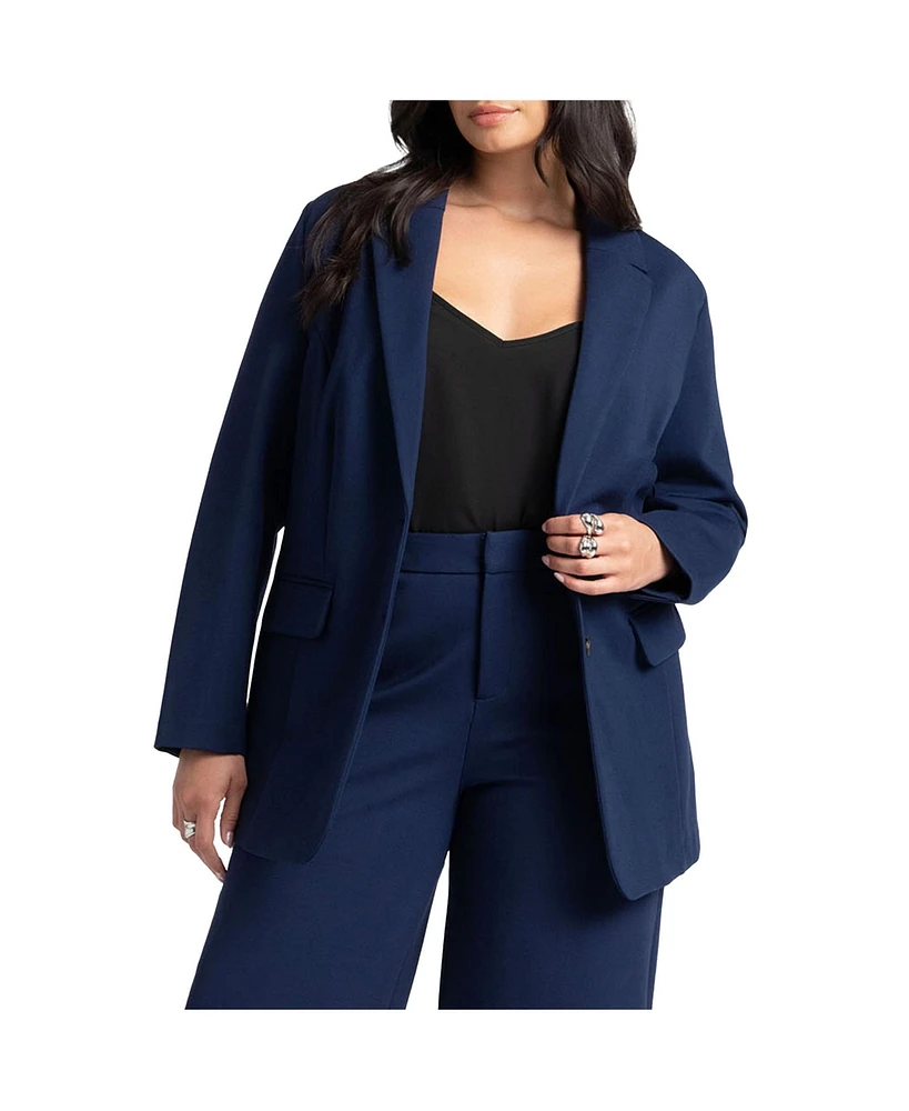 Eloquii Women's The Ulimate Classic Fit Longline Blazer