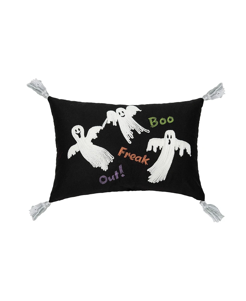 C&F Home 13" x 20" Boo Ghosts Embellished Halloween Throw Pillow