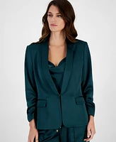 Tahari Asl Women's Shawl Collar Hook-And-Eye Blazer