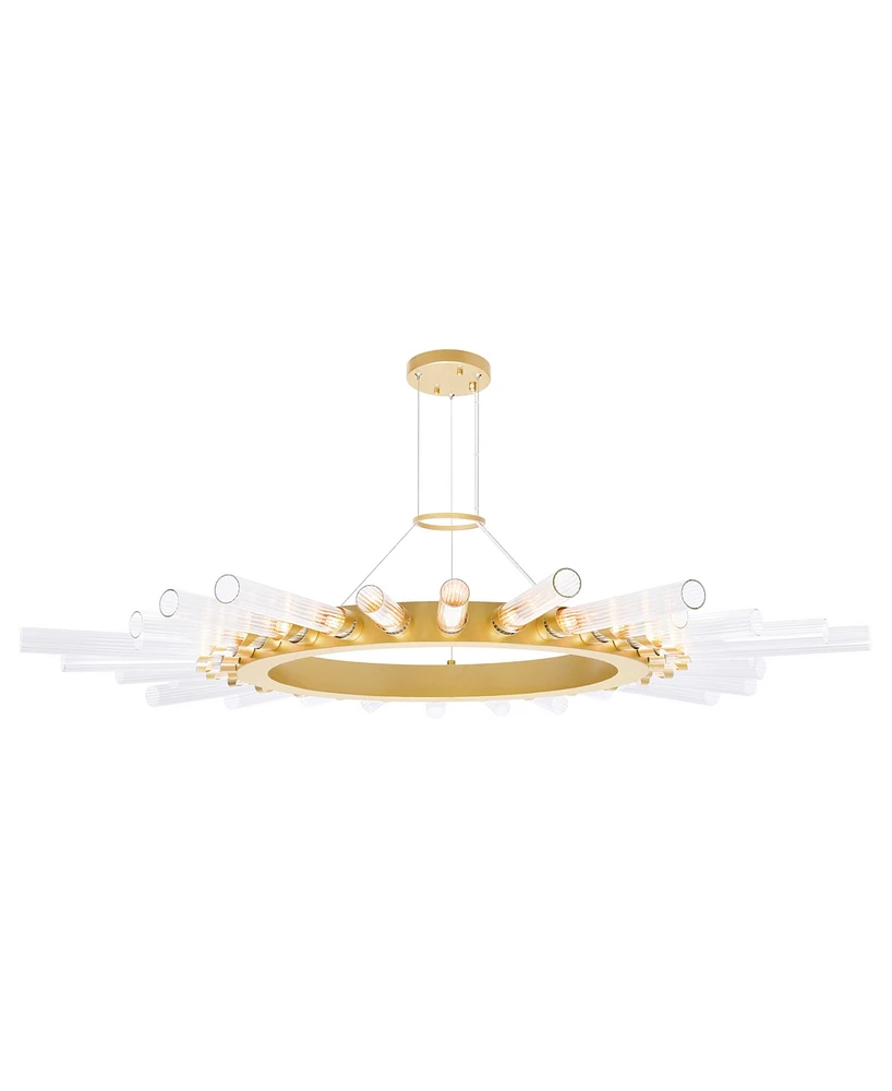 Cwi Lighting 2" Metal Collar 28 Light Chandelier
