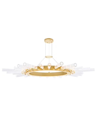 Cwi Lighting 2" Metal Collar 28 Light Chandelier