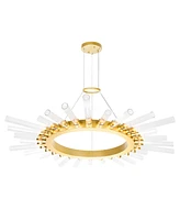 Cwi Lighting 2" Metal Collar 28 Light Chandelier