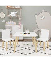 Streamdale Furniture Sturdy Kids Table and Chairs Set in White