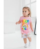 CoComelon Baby Girls Jj T-Shirt and Shorts Outfit Set to