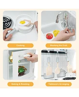 Skonyon Kitchen Pretend Play Cookware Set Toys for Kids with Water Dispenser