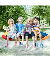 Skonyon Kids 60 Inch Saucer Surf Outdoor Adjustable Swing Set