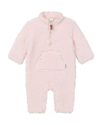 Gerber Baby Girls Fleece Romper with Half Zipper