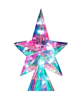 Kurt Adler Pre-Lit Multifunction Led Smart Holographic Christmas Tree, 20 Inches