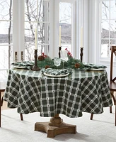 Elrene Sherwood Tree Dobby Cotton Oval Tablecloth