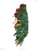 Kurt Adler Unlit Ribbon Wreath, 24 Inches