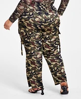 Nina Parker Trendy Plus Straight-Leg Cargo Pants