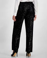 Jm Collection Petite Sequin Pull-On Pants, Created for Macy's