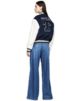 Tommy Jeans Women's Snap-Front Letterman Jacket