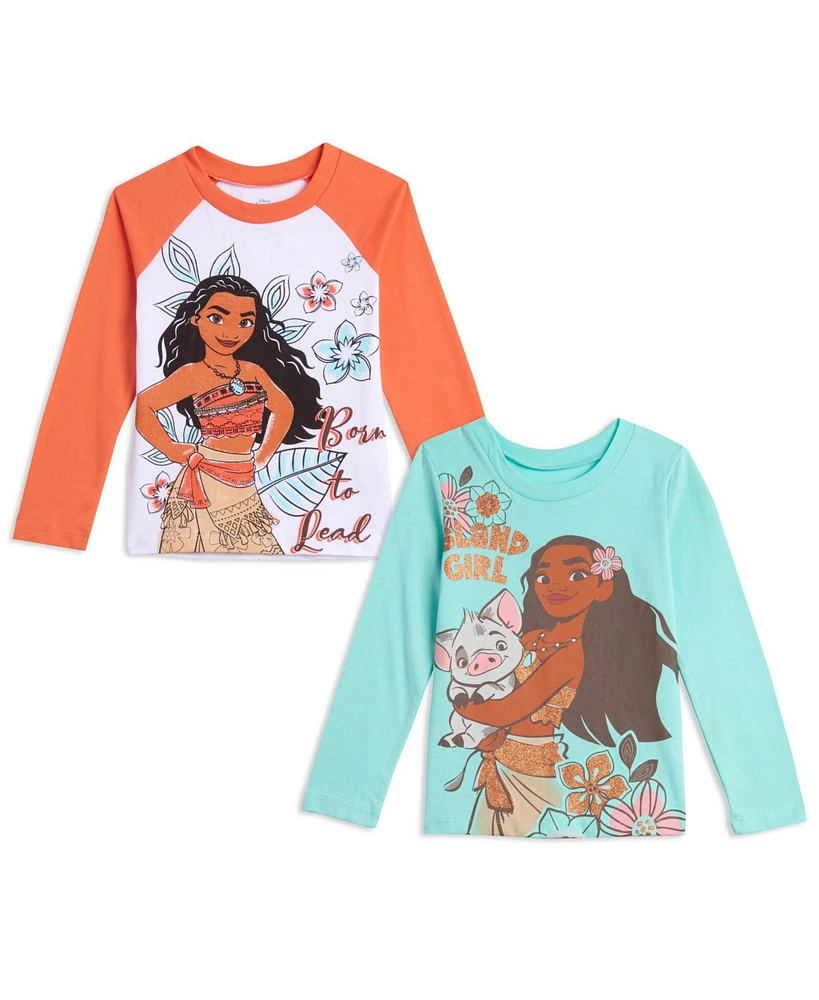 Disney Baby Girls Moana 2 Pack T-Shirts to