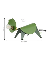 Jonathan Y Gretchen 7.5" Modern Industrial Iron Triceratops Led Kids' Lamp, Green