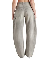 Steve Madden Women's Hansen Cotton High-Rise Barrel-Leg Pants