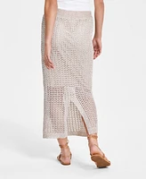 Bar Iii Women's Sparkle-Crochet Pull-On Maxi Skirt, Created for Macy's