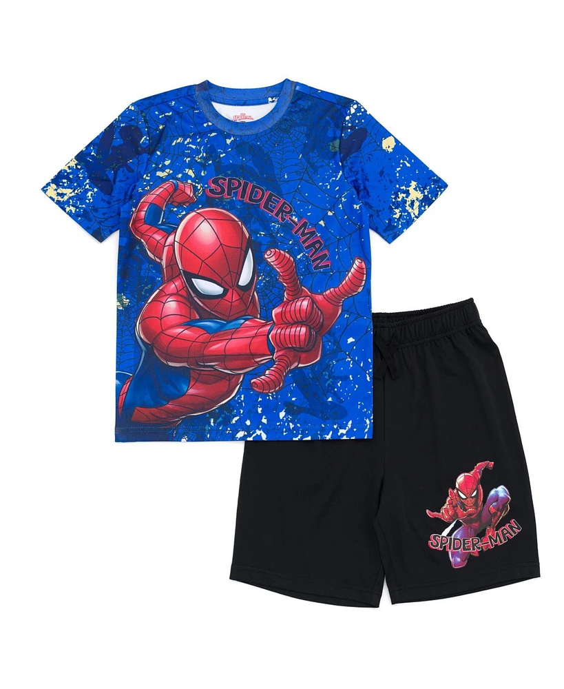 Marvel Toddler Boys Spider-Man T-Shirt and Shorts Outfit Set to