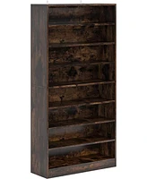 Tribesigns Tall Shoe Cabinet, 9 Tiers, Holds 40-45 Pairs, Heavy-Duty Wood Freestanding Shoe Storage