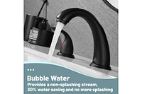 Casainc Widespread Faucet 2-handle Bathroom with Drain 1.2 Gpm