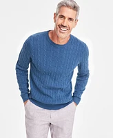 Club Room Men's Cable-Knit Cotton Sweater, Created for Macy's