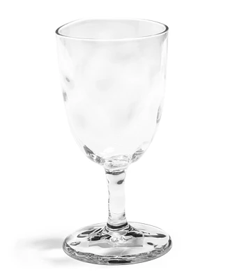 Q Squared Ruffle Clear Tritan Acrylic Wine Glass